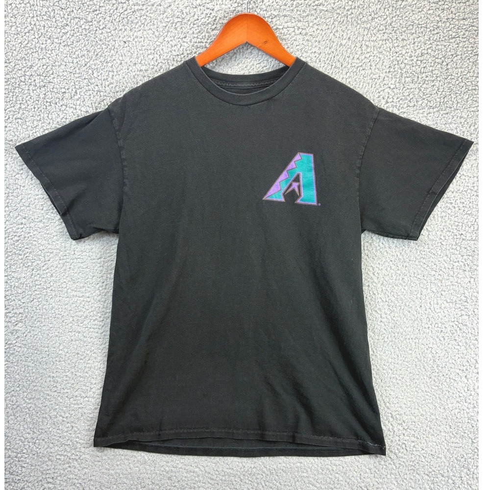 Majestic Diamondbacks Randy Johnson 51 T-Shirt Mens L Black MLB Baseball Retro